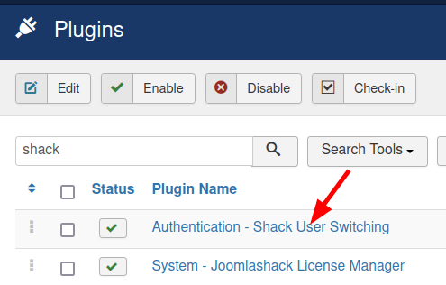 click authentication shack user switching