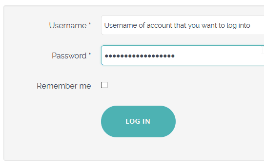 Login as the user