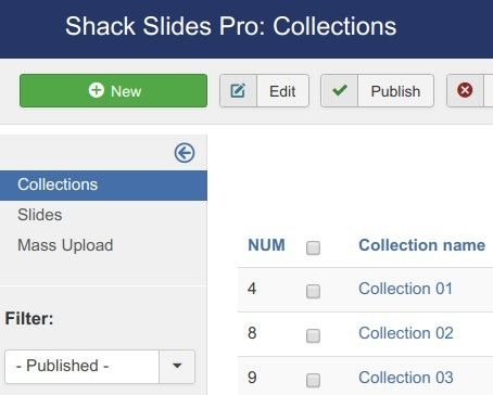 list of shack slides collections