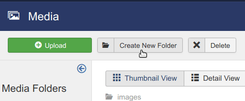 click create new folder