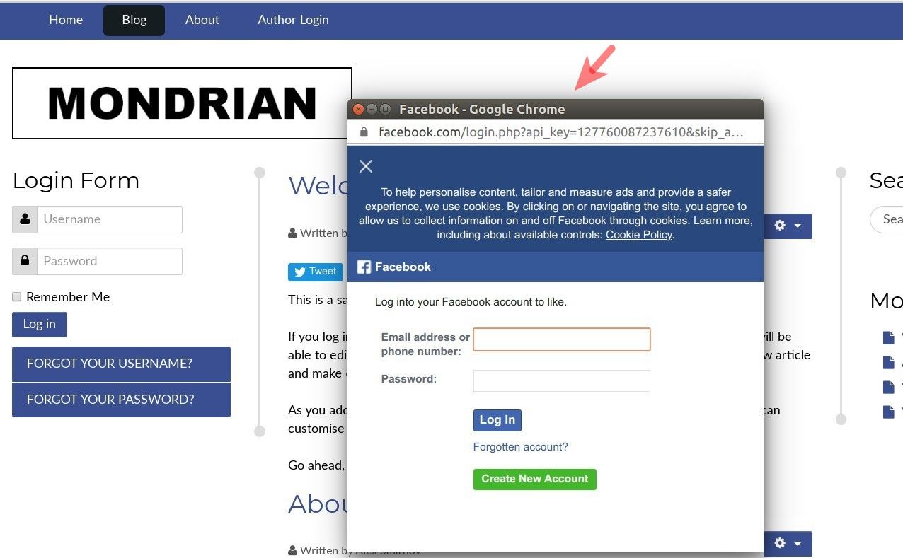 How to configure 'Login with Facebook' in our Joomla templates