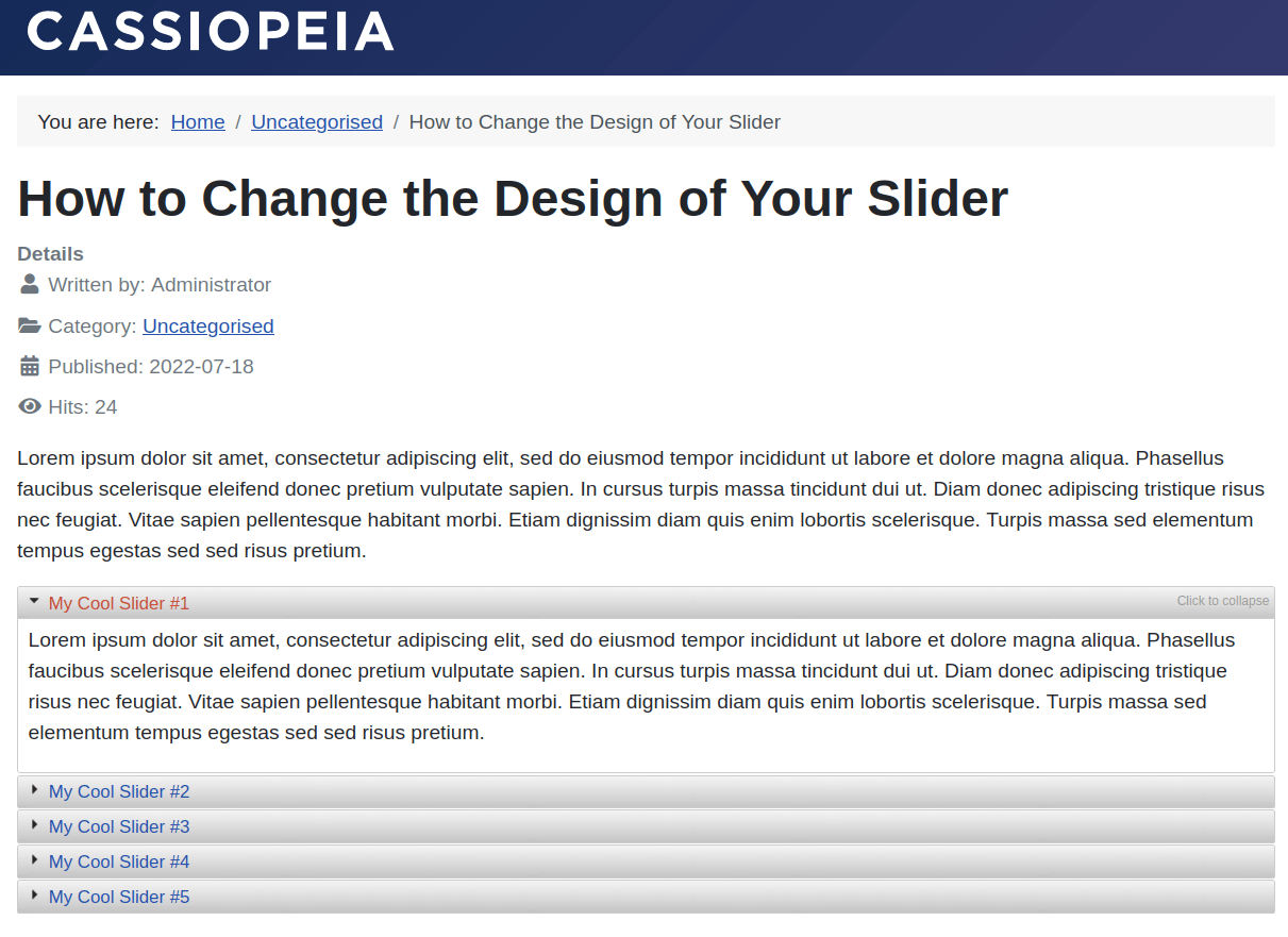 slider templates default