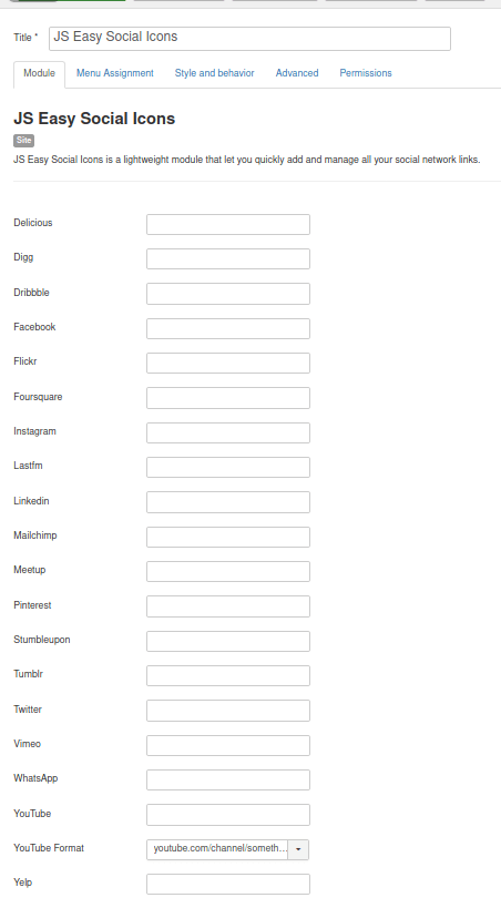 Add your username in the corresponding field