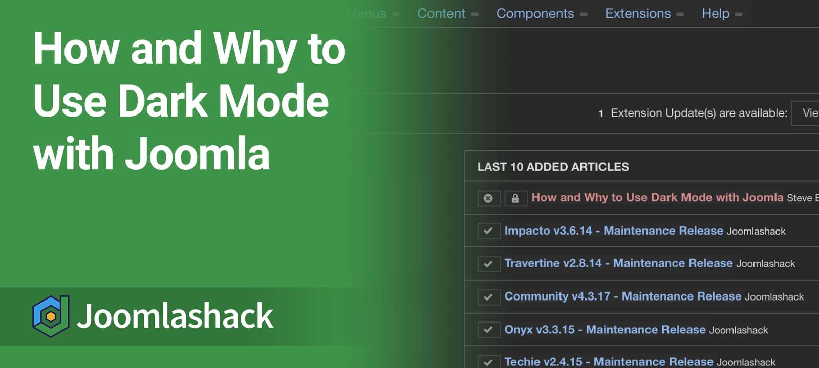 How and Why to Use Dark Mode with Joomla