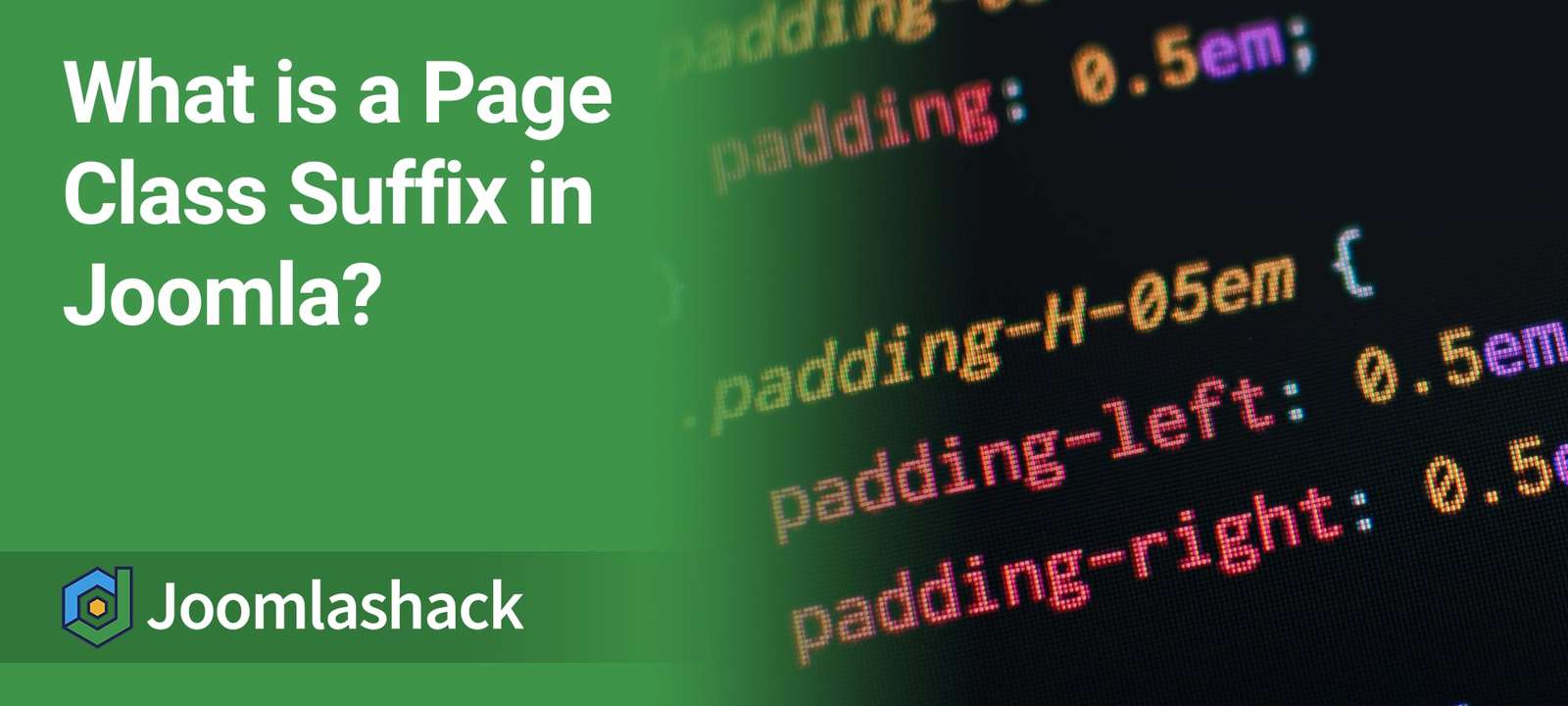 What is a Page Class Suffix in Joomla?