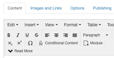 editor button for Conditional Content