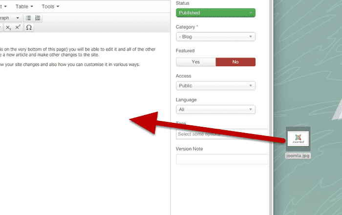 Joomla 3.5 Will Have Drag-and-Drop Image Adding