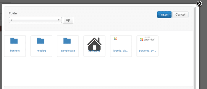 Upload a home icon to Joomla