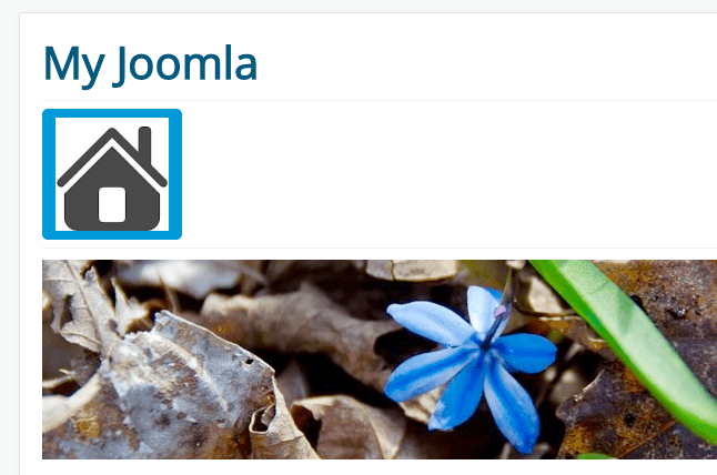 A new home icon in Joomla