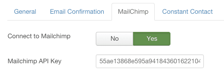 Enter your MailChimp API Key in Joomla