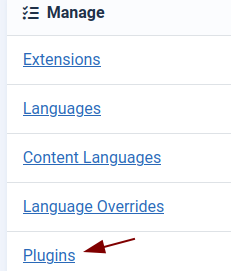 Go to Plugins