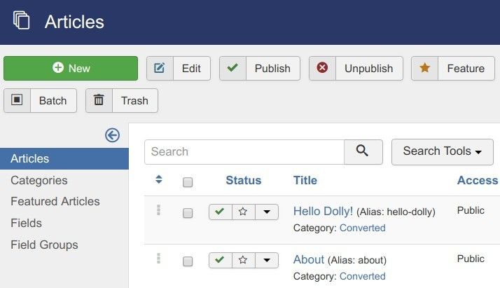 check your imported content