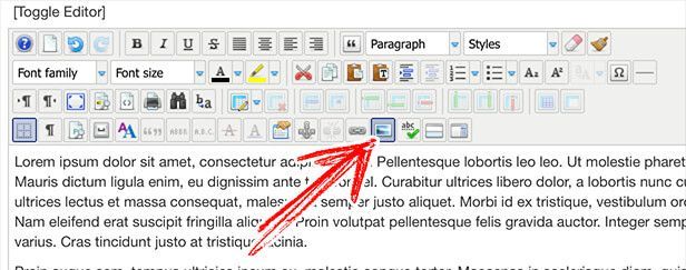 The insert image button in JCE Editor