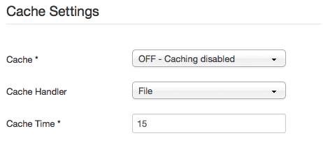 Joomla cache time