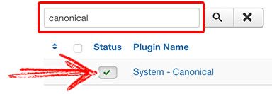 canonical joomla