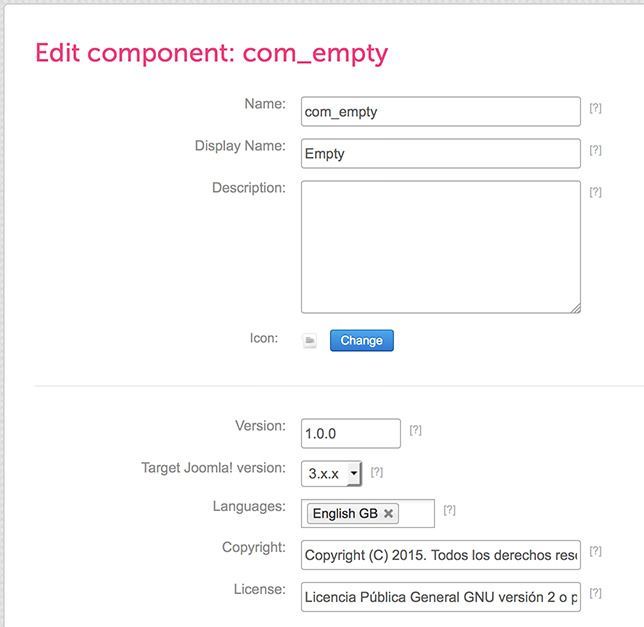 Joomla Component Creator