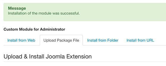 Custom Module for the Joomla Backend