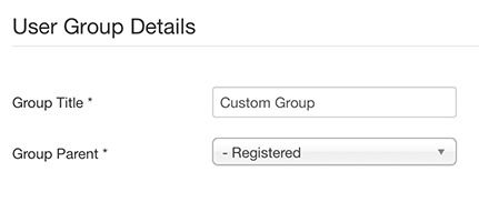 Custom User Groups and Access Levels