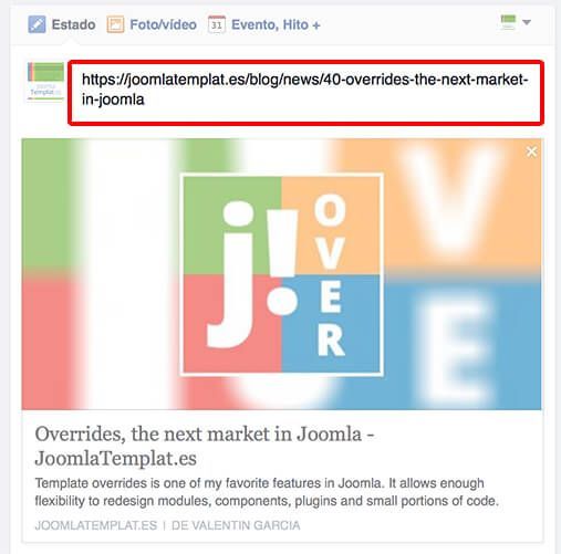 joomla article facebook share