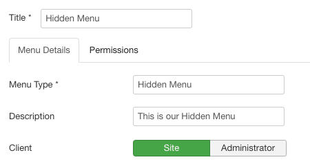hidden menu