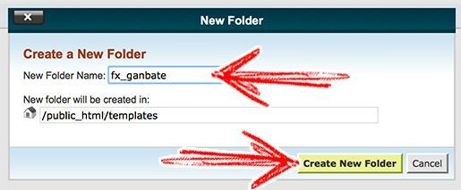 Creating a new template folder during Install a Joomla Template through Discover