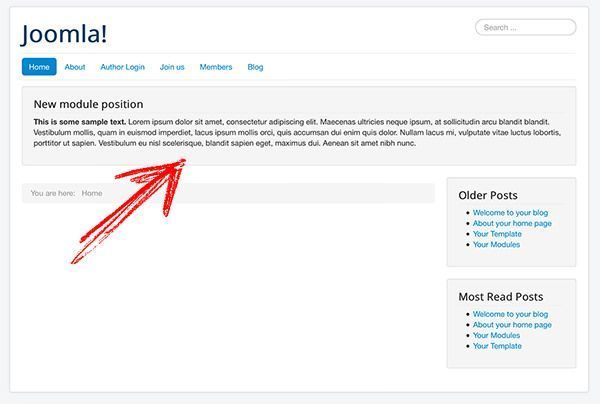 Add a New Module Position in a Joomla Template