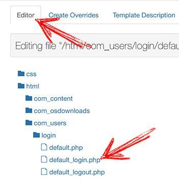 How to Remove Links from the Login Form in Joomla 3