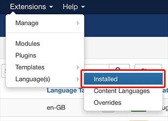 Joomla switch language