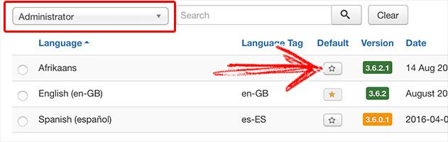 Joomla switch language