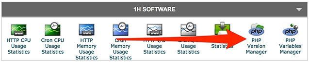 PHP Version Manager icon in cPanel