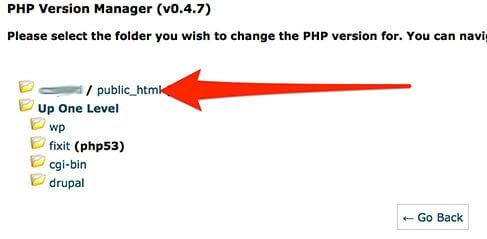 PHP Version Manager, choosing a folder