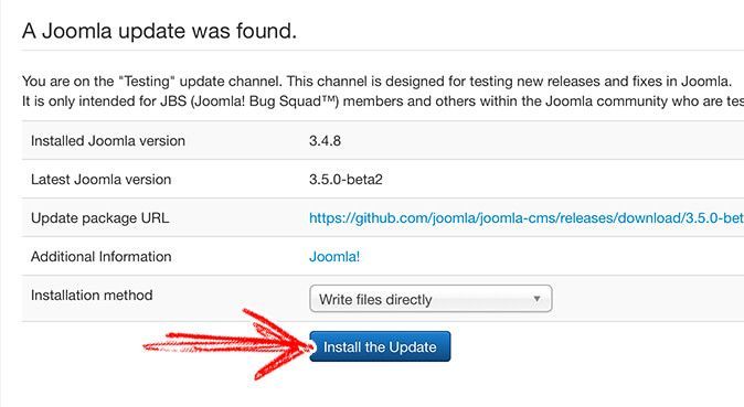 joomla test beta