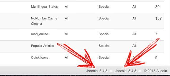 Joomla Version is Displayed Twice