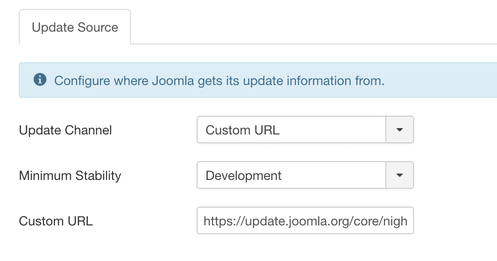 joomla 4 update config