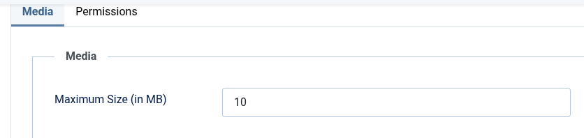 The Maximum Size setting