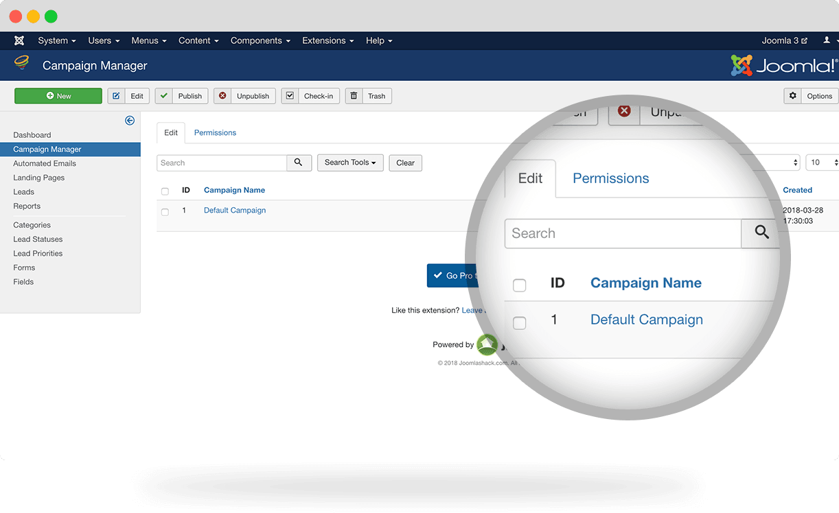 jInbound Joomla marketing automation campaign manager