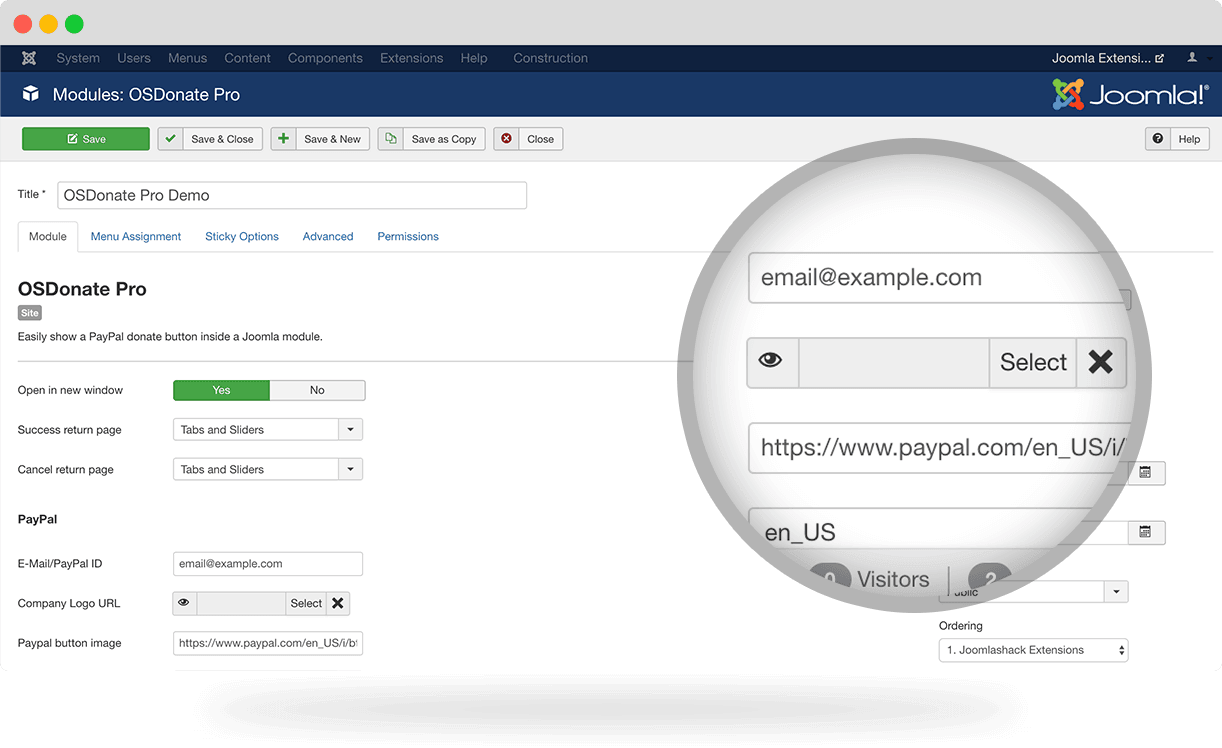 OSDonate Joomla donation PayPal