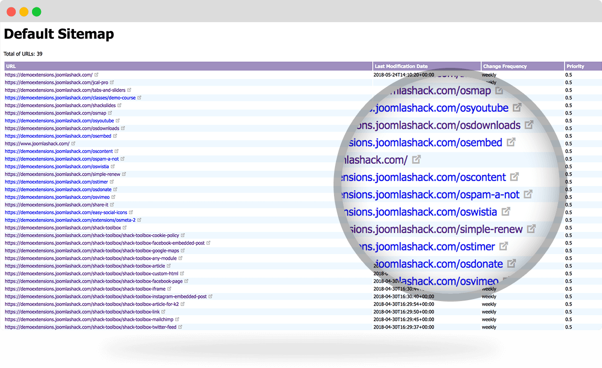 Joomla sitemap for Google Search