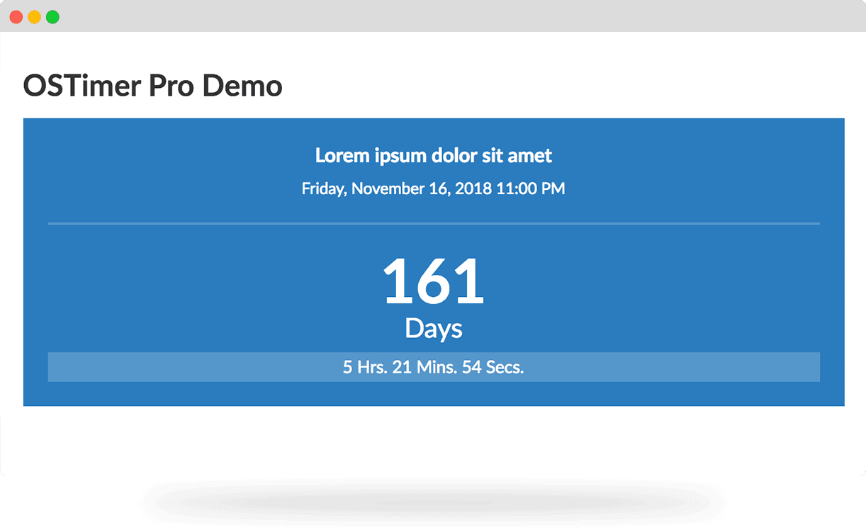 OSTimer Joomla countdown demo