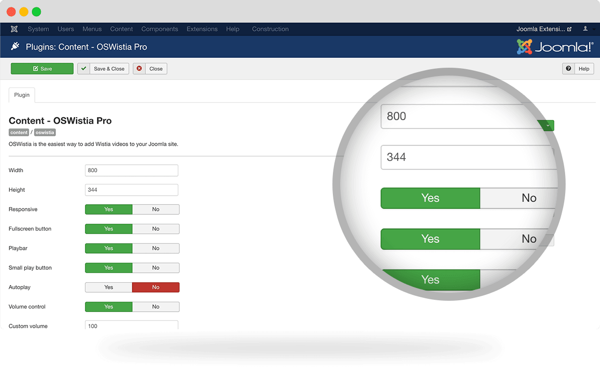 OSWistia Joomla Wistia plugin