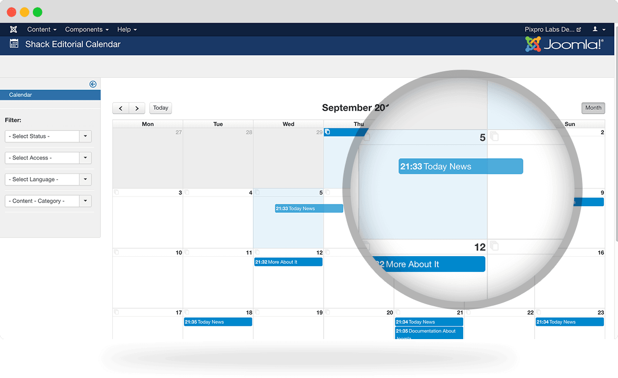 Shack Editorial Calendar Pro