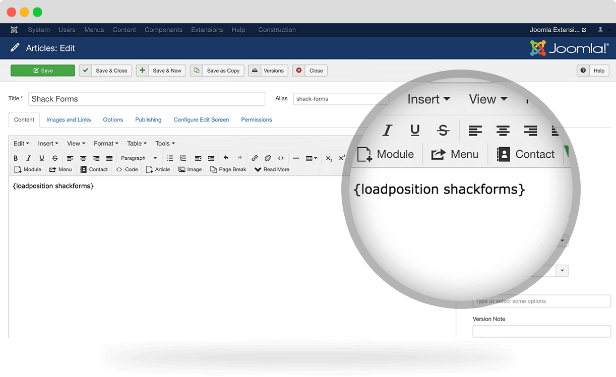 Shack Forms