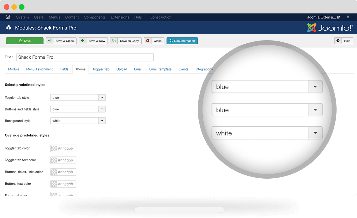 Customize your Joomla forms design