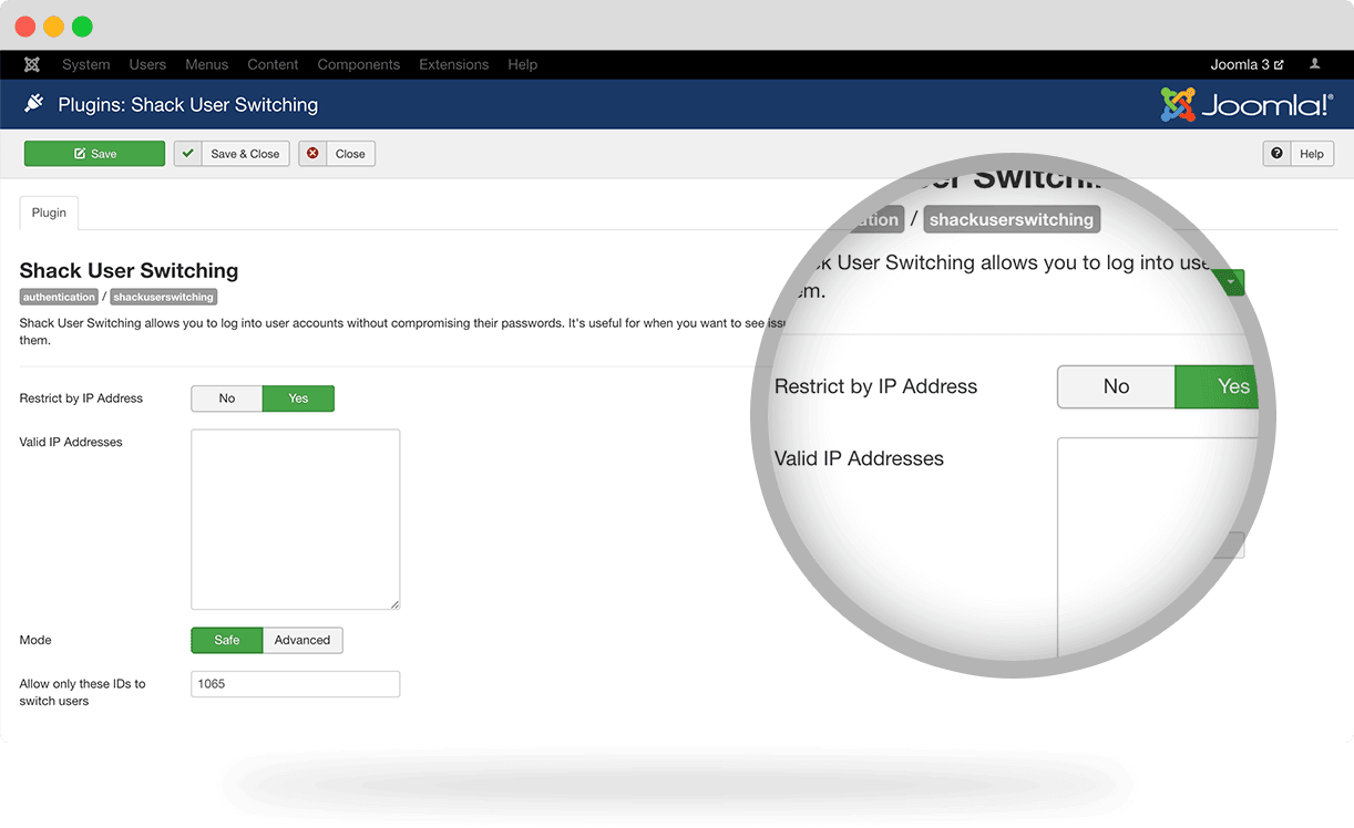 Shack User Switching