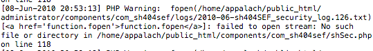 Check your Joomla server log
