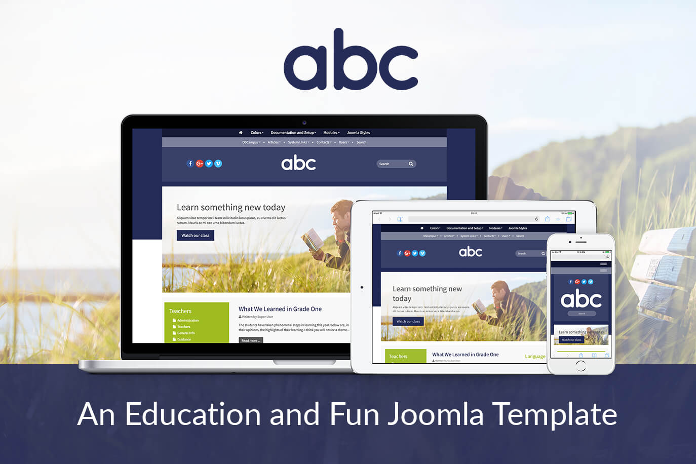 An education and fun Joomla template - ABC