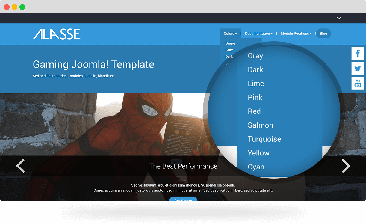 Alasse, a gaming Joomla template from Joomlashack