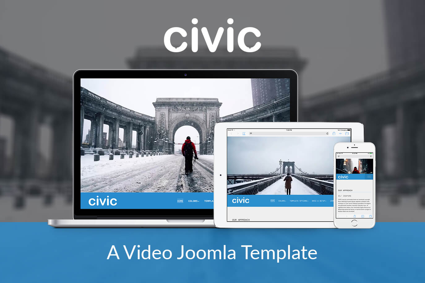 A Joomla template with a video slideshow - Civic