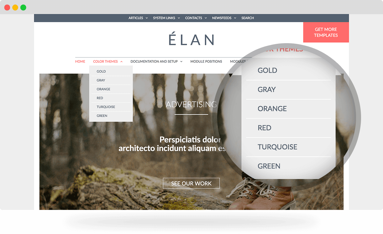 Élan, a Blogging Joomla Template