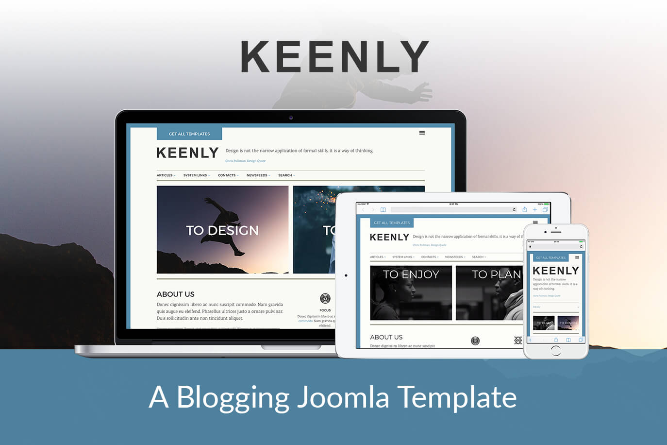 A minimalist design Joomla template - Keenly